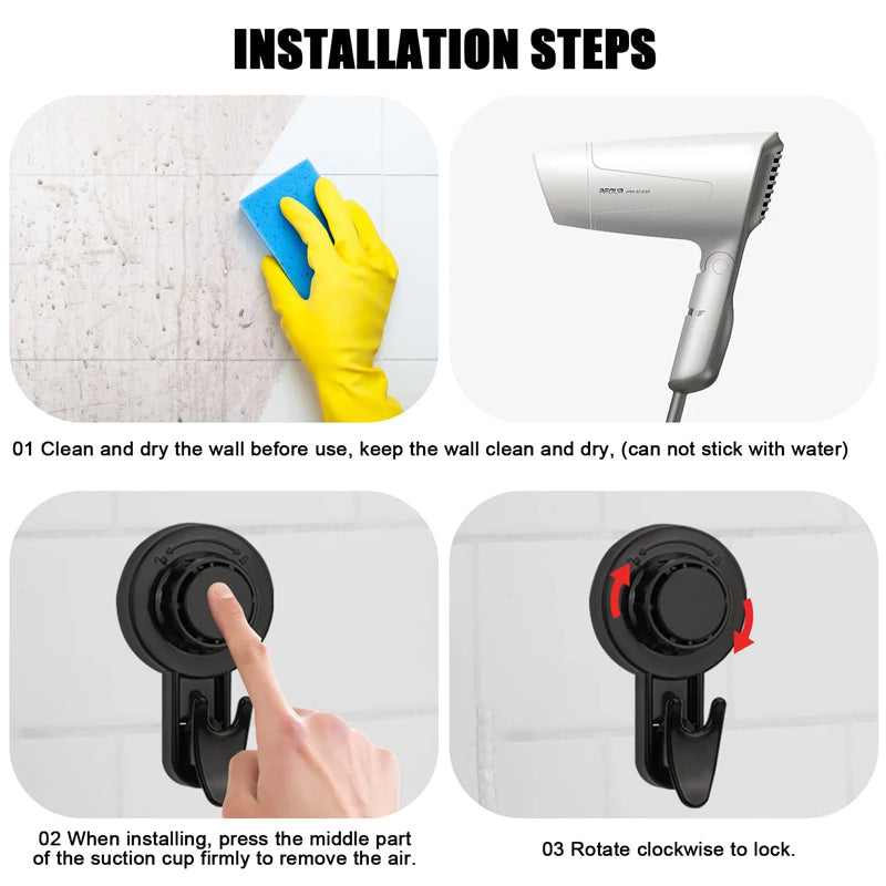 Ganchos de ventosa - Fijación sólida sin perforación